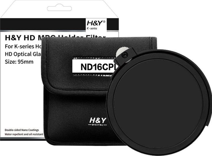 H&Y HD ND16 + CPL plug-in filter set 95mm (95 mm, Polarizing filter)