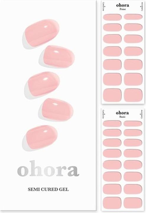 Actual product image Ohora Semi Cured Gel Nail Strips N Tint Baby - Works with Any Nail Lamps Salon-Quality Long Lasting (Artificial nails, N Tint Baby)