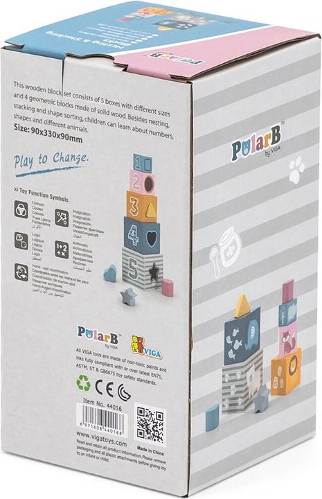 Actual product image Viga Toys Stacking tower