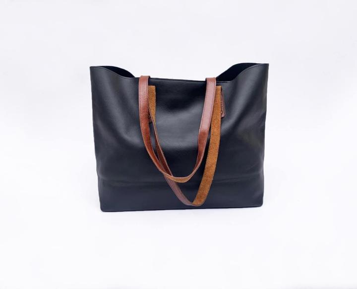 Immagine prodotto Only-Bags.Store Borsa in pelle nera, borsetta, grande borsa a tracolla da lavoro, borsa a mano, borsa per laptop.
