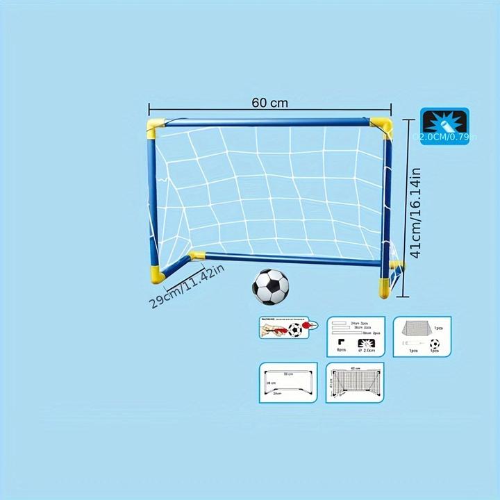 Activity Board 2-Pack tragbares Fussballtor für Kinder, faltbares Kunststoff-Sportspielzeug, für drinnen und