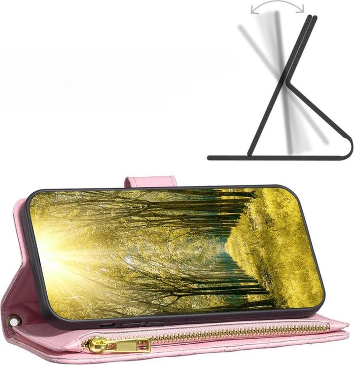 Produktbild Binfen Color Xiaomi Redmi 12C - BINFEN Brieftaschen Hülle rosa (Xiaomi Redmi 12C)