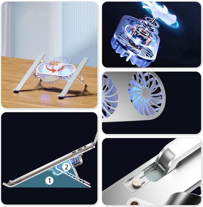 Actual product image PhoneLook Laptop-Ständer mit integriertem Ventilator und neigbar