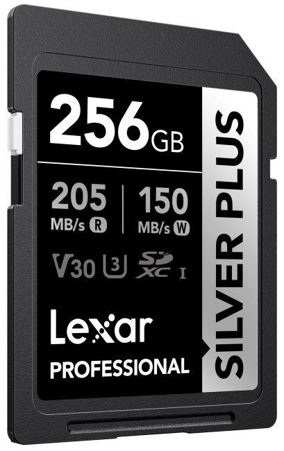 Actual product image Lexar Silver Plus (256 GB, SDXC, U3, UHS-I)