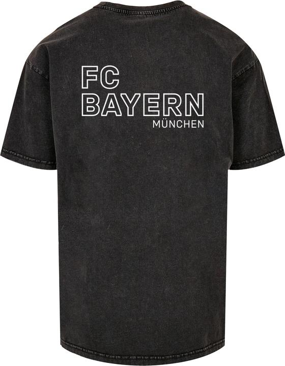 Actual product image FC Bayern München Mia San Mia B/W Acid Washed Heavy Oversize Tee - 115363 (XXL)