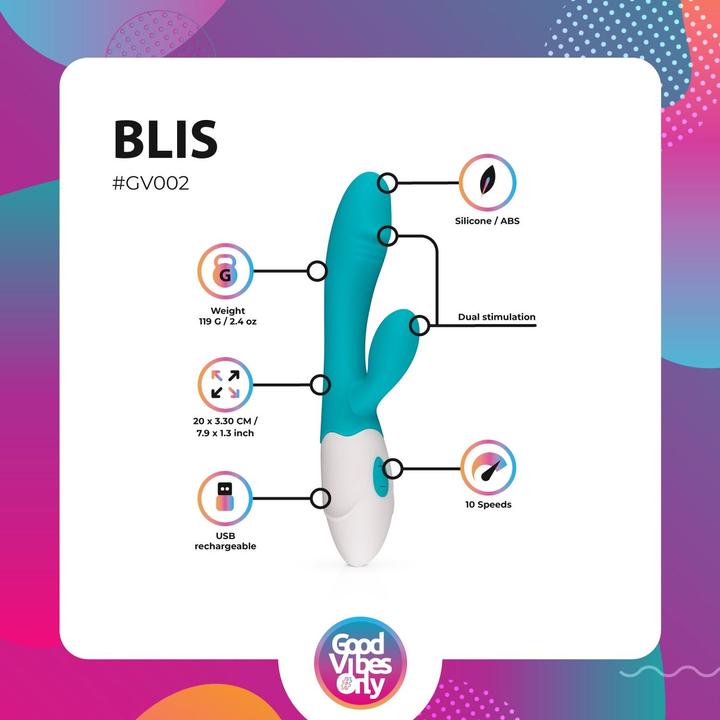 Actual product image Good Vibes Only Blis Rabbit Vibrator