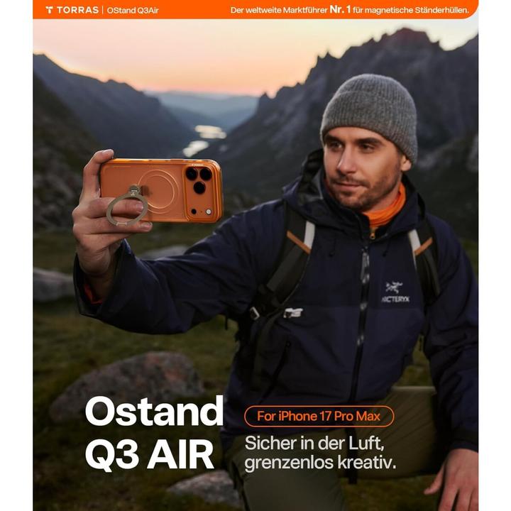 Actual product image Torras Ostand Q3 Air (Apple iPhone 17 Pro Max)