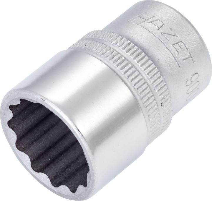 Actual product image HAZET Socket ∙ 12-point 900AZ-3/4 ∙ Square, hollow 12.5 mm (1/2 inch) ∙ Outside 12-point traction p… (3/4")