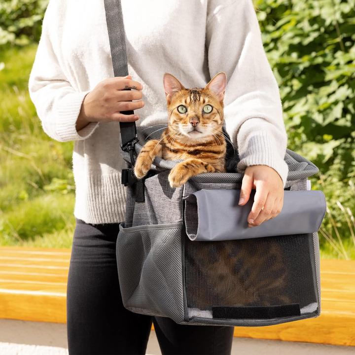 Image du produit Navaris Panier à vélo pour chien & sac à dos (Chat, Chien, Pliable)
