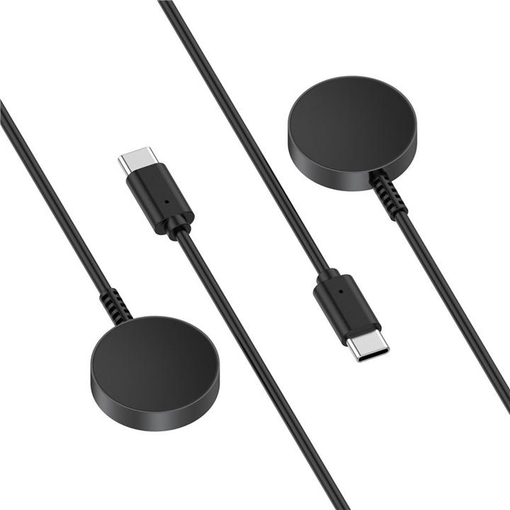 Produktbild Deltalabs USB C Magnetisches Ladekabel 1m für Galaxy Watch 6/5/4/Active 2/1, Schwarz