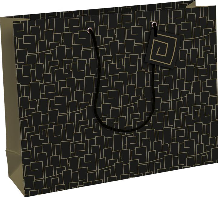 Black with gold pattern