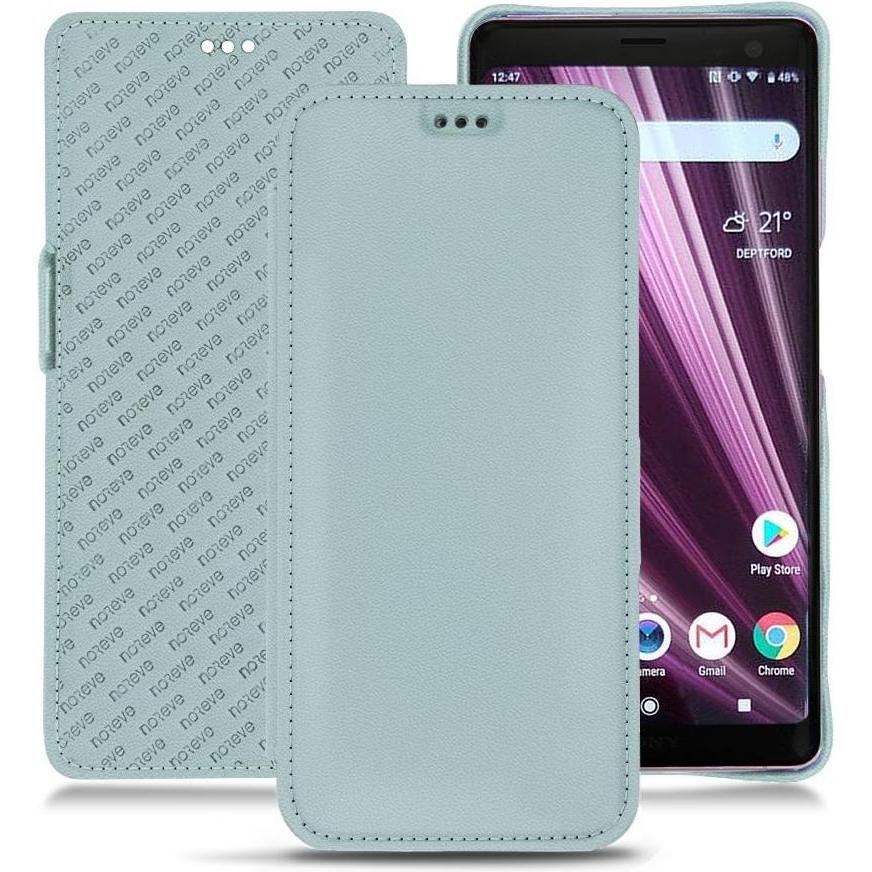 Noreve Lederschutzhülle horizontal (Sony Xperia XZ3), Smartphone Hülle, Blau