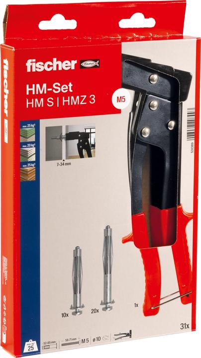 Produktbild Fischer Montage Set Hohlraumbefestigung (61 Stk.)