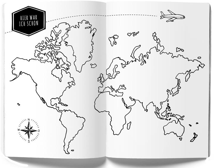 Produktbild GuideMe Reisetagebuch Travel Diary „Weltkarte“ (Gepunktet, Weicher Einband)