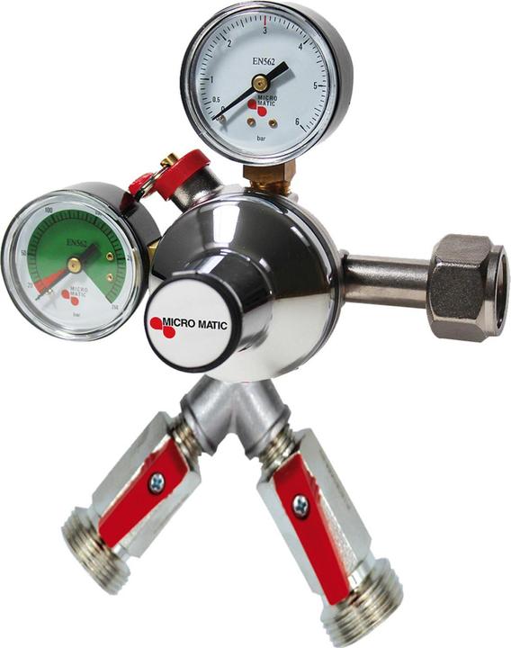 Immagine prodotto Ich-zapfe Druckminderer, Druckregler - CO2, Premium Micro Matic, 2-leitig