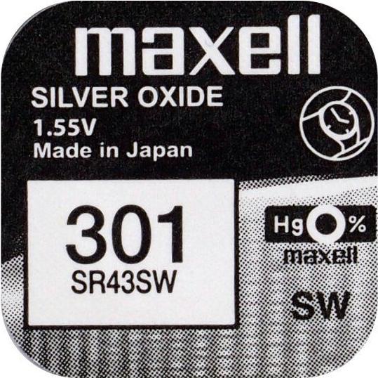 Produktbild Maxell 301 / SR43SW - Uhrenbatterie (1 Stk., SR43, 125 mAh)