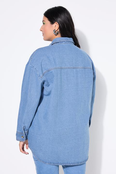 Immagine prodotto Studio Untold Camicia di jeans dal taglio oversize con ricamo con cuore (54)