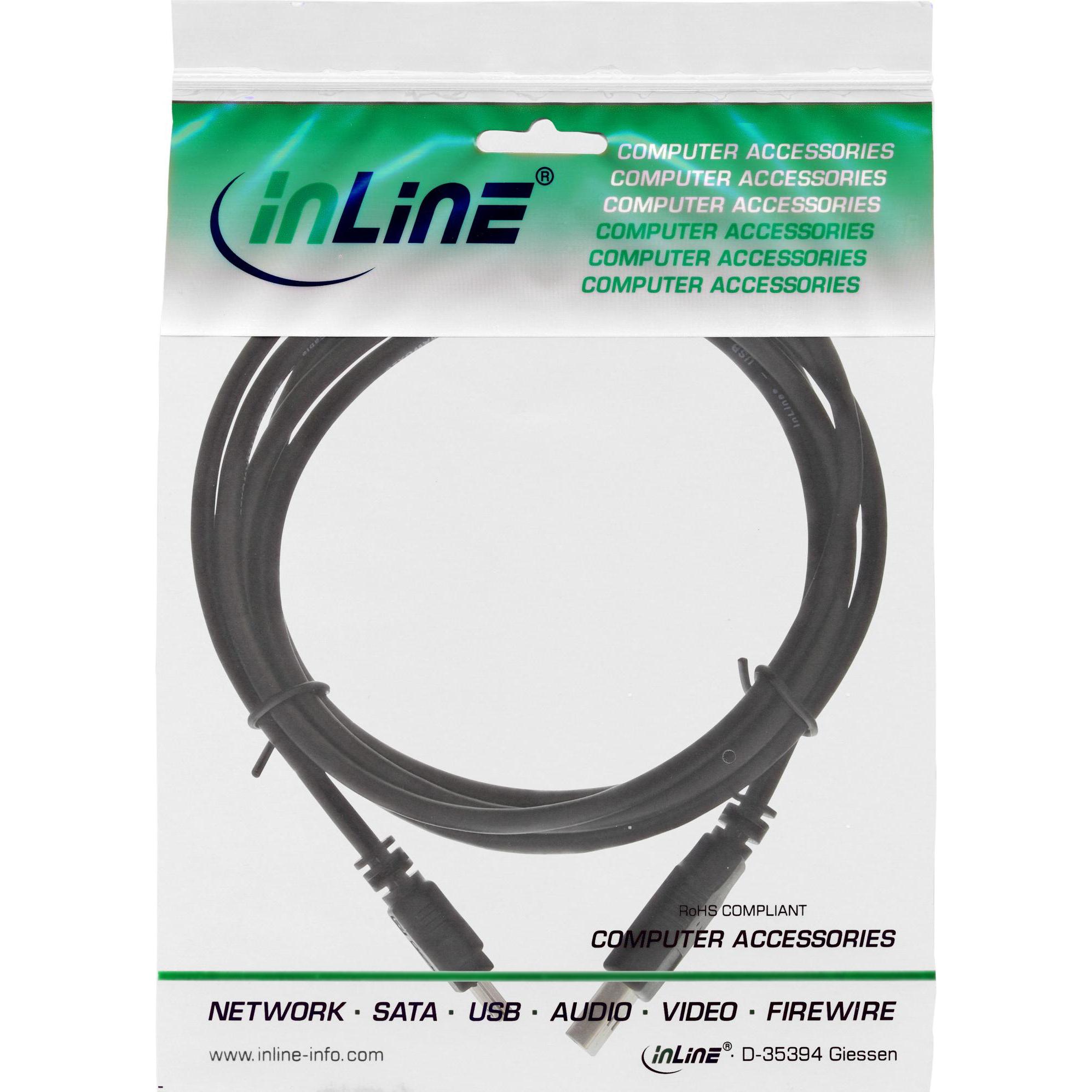 Thumbnail - InLine USB 2.0 Mini-Kabel (0.30 m, USB 2.0), USB Kabel