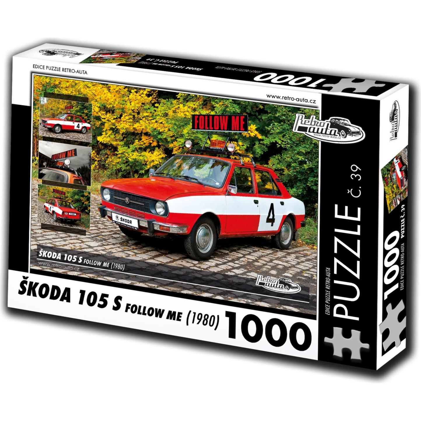 Thumbnail - Retro-auta Puzzle Nr. 39 Skoda 105 S Follow Me (1980) 1000 Teile