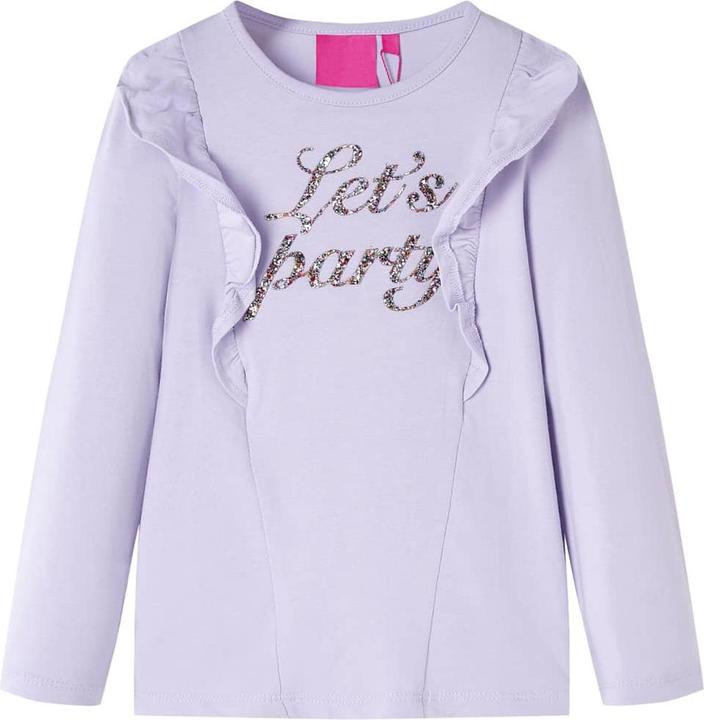 Produktbild vidaXL Kinder-Langarmshirt Helllila 140,Material: 95 % Baumwolle. 5