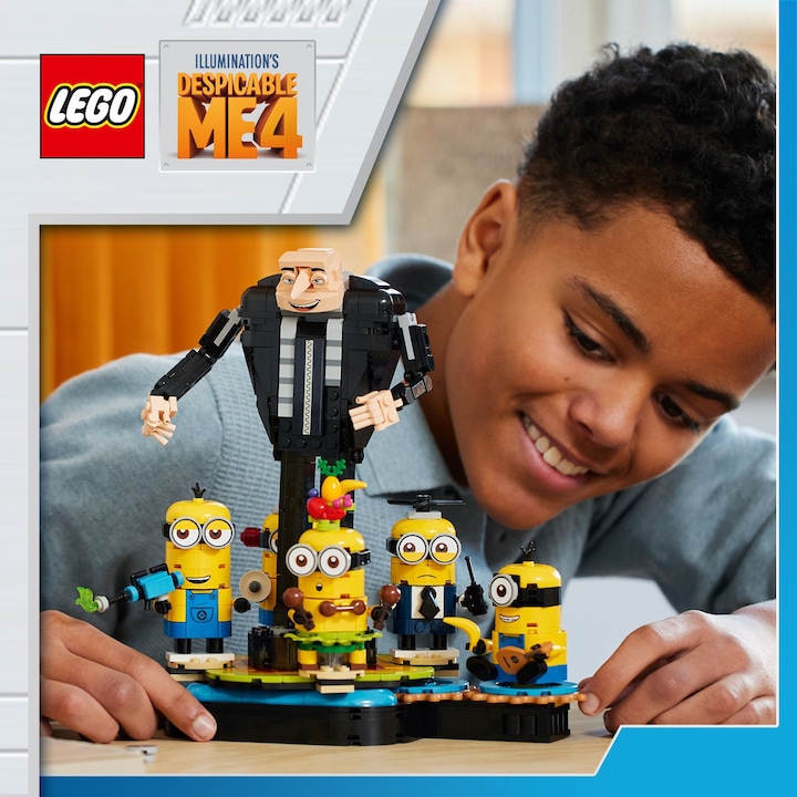 Actual product image LEGO Gru and the Minions made from bricks (75582, LEGO Minions)