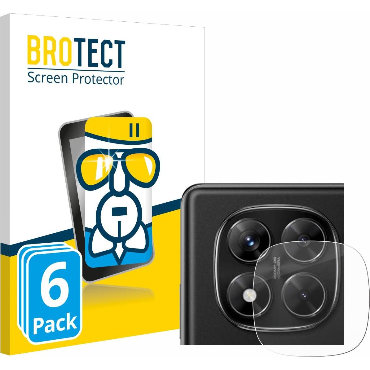 BROTECT Schutzglas Schutzfolie Displayschutz Display Schutz Glas Folie klar (6 Stück, Xiaomi Redmi Note 14 Pro), Smartph...