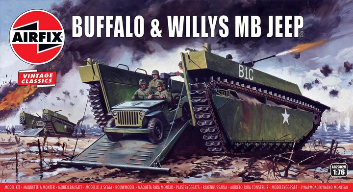 Produktbild Airfix Bausatz Amphibienfahrzeug Buffalo mit Willys Jeep 1:76