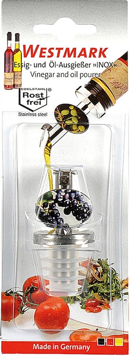 Actual product image Westmark Pourer "Inox Vinegar Special", silicone cork, short, metal c (1000 ml)