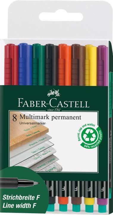 Actual product image Faber-Castell Multimark (Multicoloured, 0.60 mm, 8 x)