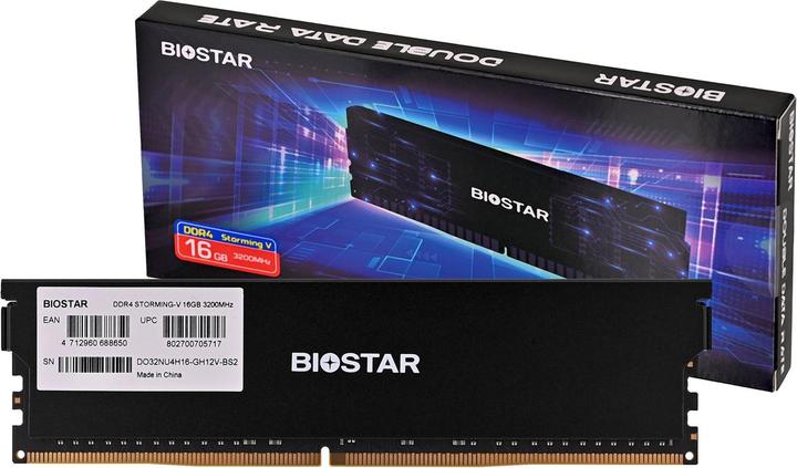 Produktbild Biostar Pamięć DDR4 16GB 3200MHz Heatsink Storming (1 x 16GB, 3200 MHz, DDR4-RAM, DIMM)