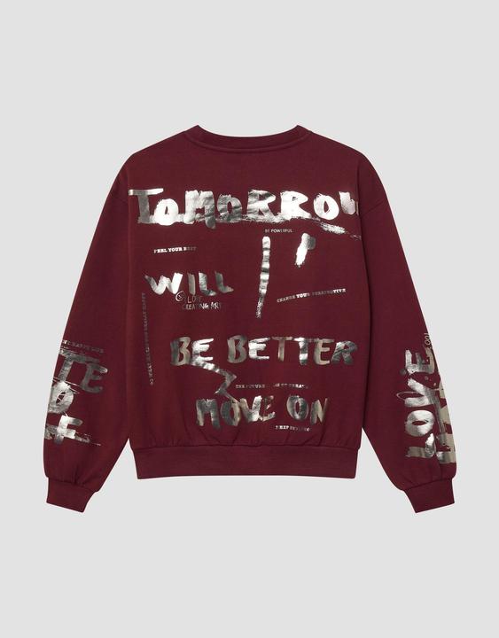 Produktbild s.Oliver Sweatshirt Kuscheliges Oversize Sweatshirt mit Folienprint (134)