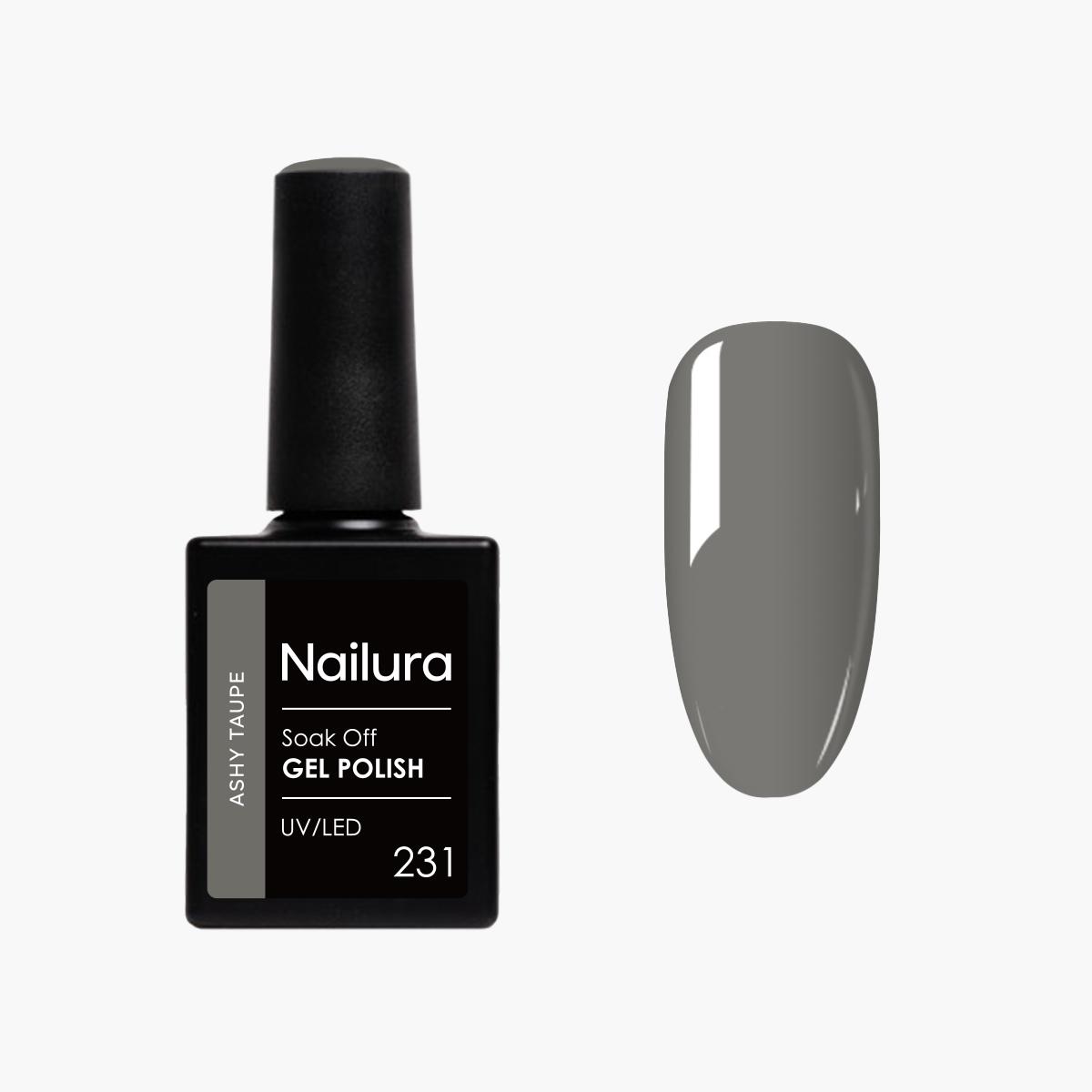 Nailura - Gel Polish 231 - Ashy Taupe - 10 ml (Ashy Taupe, Gel-Effekt Nagellack) (70250)