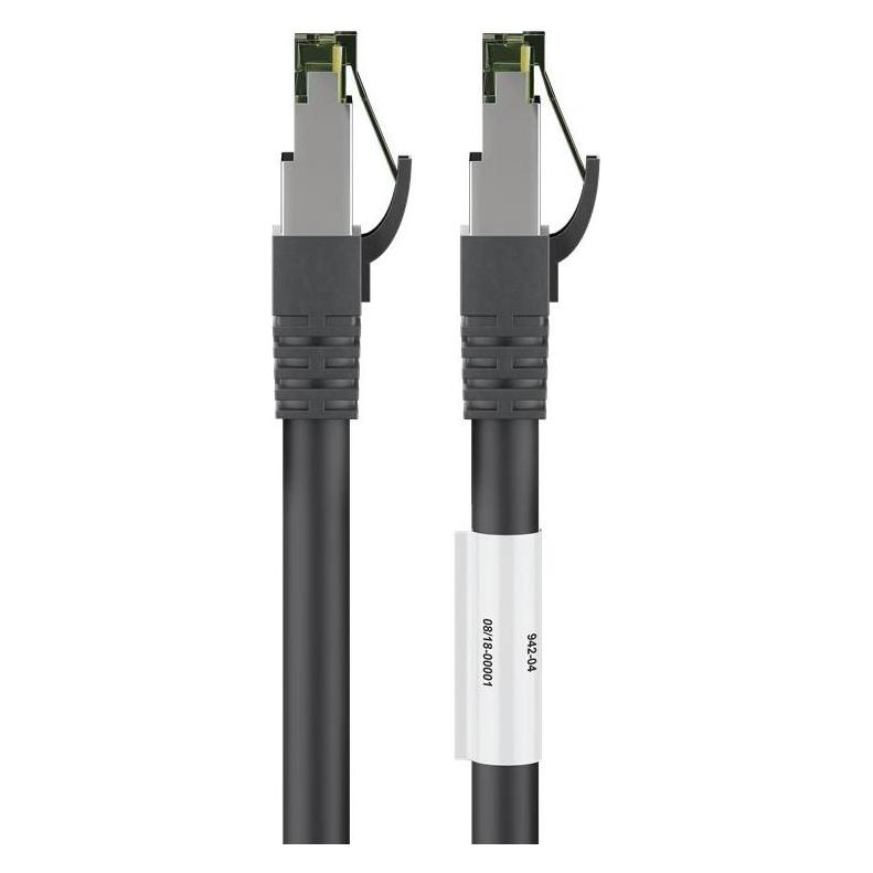 Danicom RJ45 Netzwerkkabel S/Ftp (PiMF), Mit Cat 8 Rohkabel, Schwarz, 2m (S/Ftp, 2 m), Netzwerkkabel