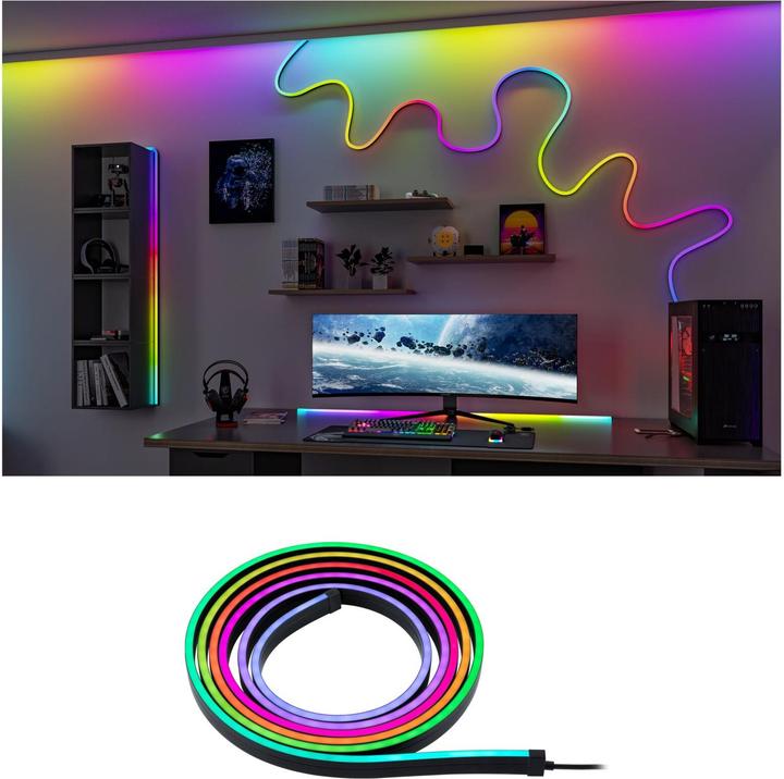 Actual product image Paulmann EntertainLED Hose Black Neon (RGB, 300 cm, Indoor)
