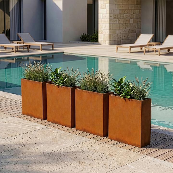 Produktbild Casa.Pro Pflanzkübel Vaargel 82x90x30 cm Cortenstahl Edelrost