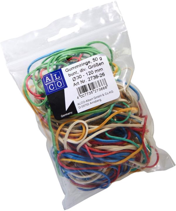 Alco Anello in gomma 30 120 mm colori assortiti 50 g/confezione. (1 pz.)