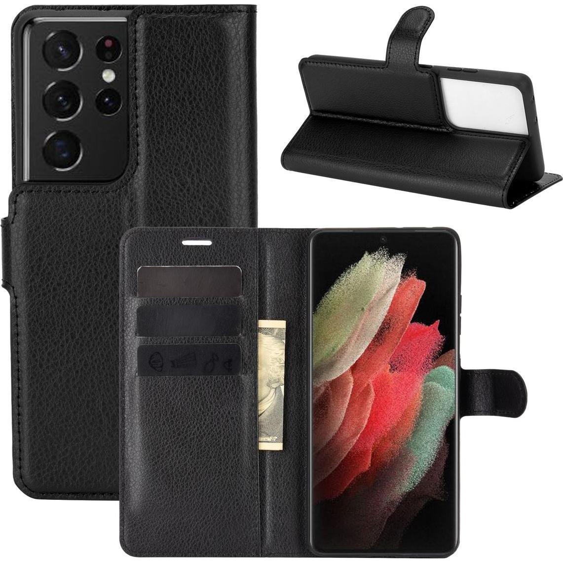 König Design Hülle Handy Schutz für Samsung Galaxy S21 Ultra Case Cover Tasche Etuis Schwarz (Samsung Galaxy S21 Ultra),...