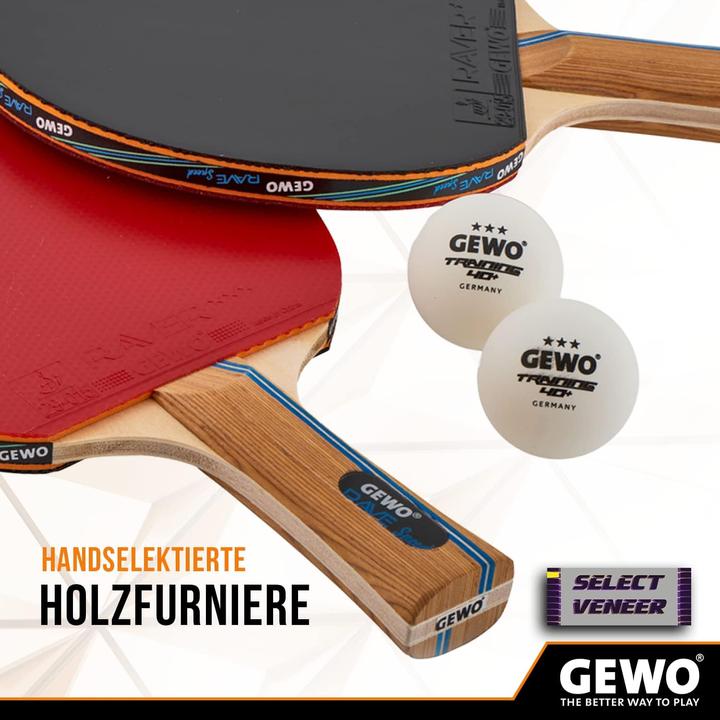 Actual product image Gewo Rave Speed Tischtennisschläger Set