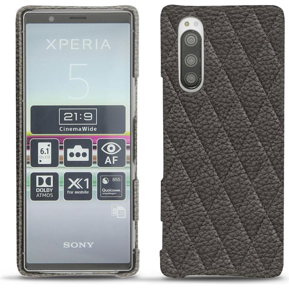 Noreve Lederschutzhülle (Sony Xperia 5), Smartphone Hülle, Grau