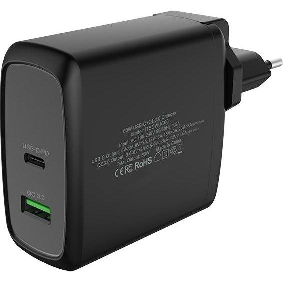 Thumbnail - Itek ITSCWUC60 (60 W), USB Ladegerät, Schwarz