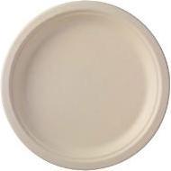 Produktbild Noipack Tallerken rund Ø23 cm med flad kant bagasse Greaseproof FF beige,125 stk/ps - (125 stk.)