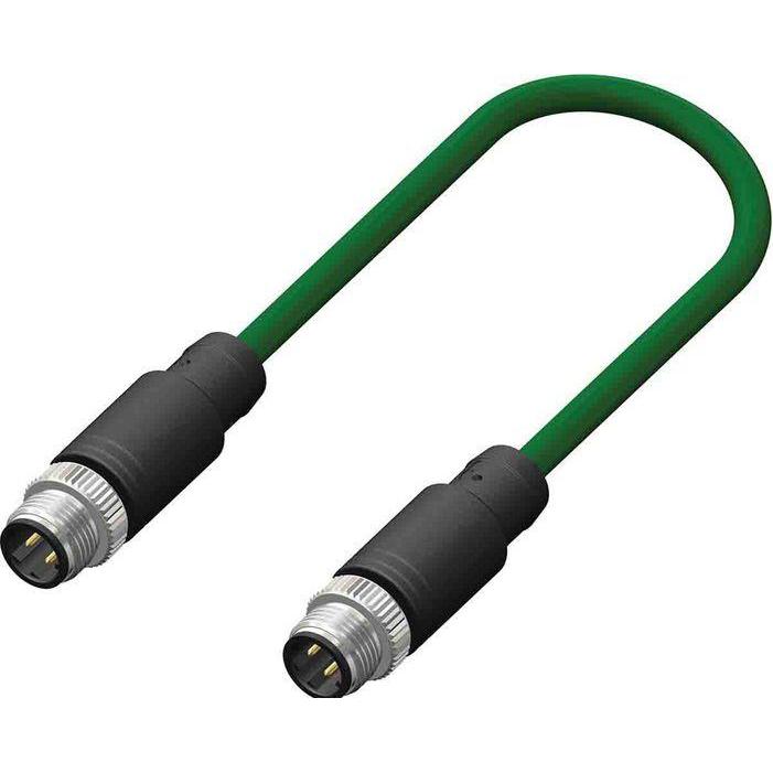 RS PRO Cavo sensore preassemblato a 4 fili Maschio /, Cavo + Spina elettrica, Verde