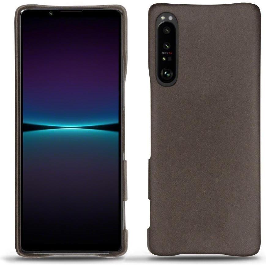 Noreve Lederschutzhülle (Sony Xperia 1 IV), Smartphone Hülle, Grau