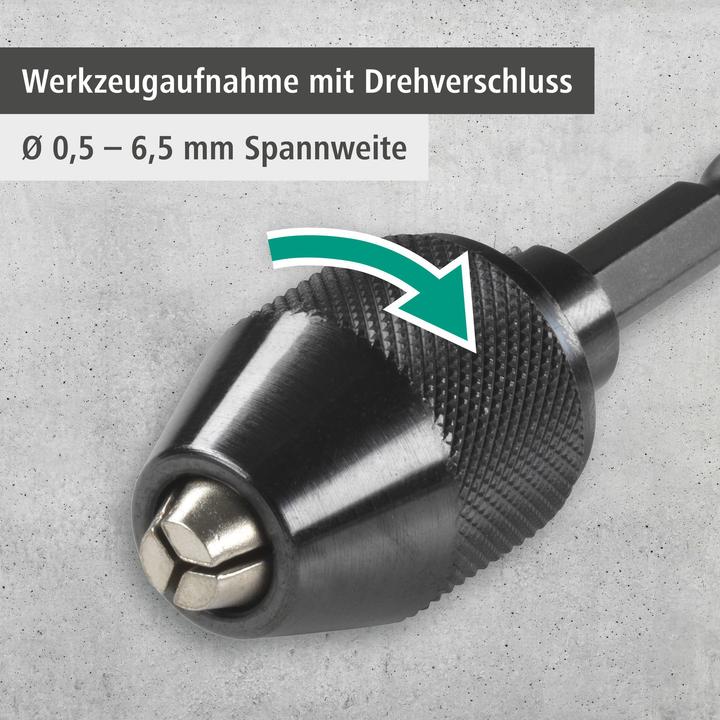 Produktbild wolfcraft 1 Bohrfutter 6,5mm mit 6-kt. Schaft