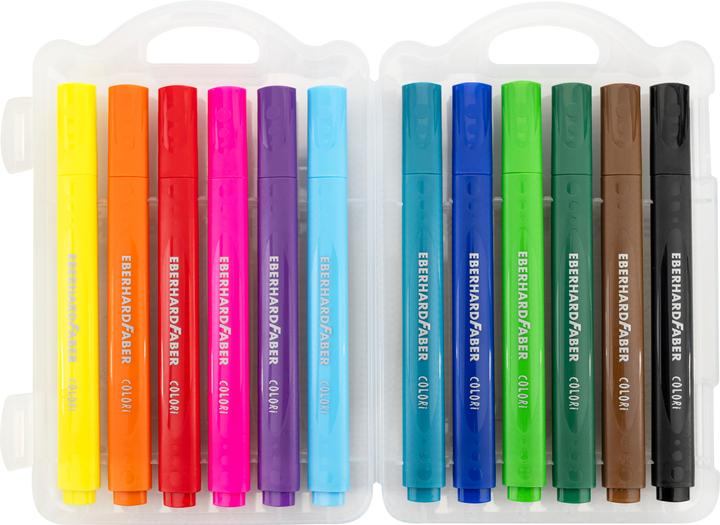 Produktbild Eberhard Filzstifte COLORi 12 Stück Kunststoffetui (Sortiert, 1 x)