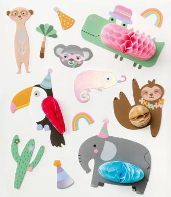 Actual product image Folia Honeycomb ball sticker "Jungle" (13 Sticker)