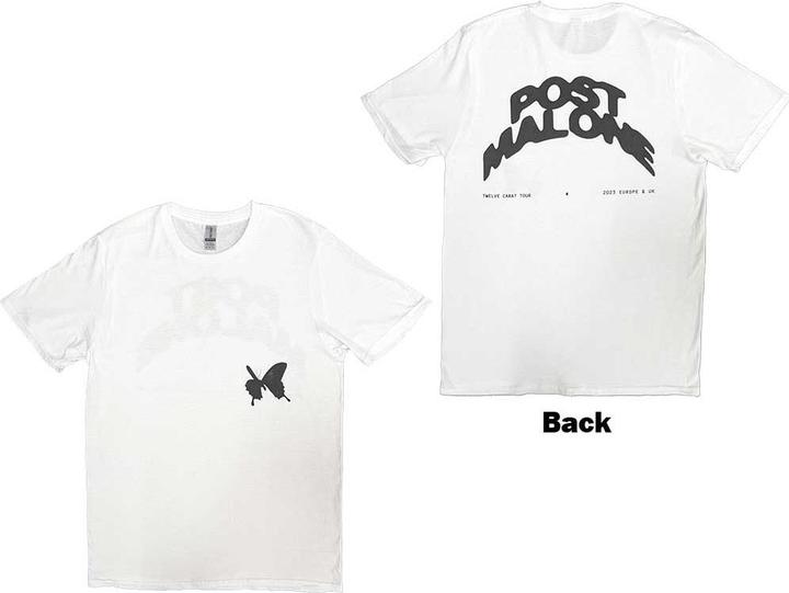 Actual product image Post Malone Curved Logo 2023 Tour Back Print (L)