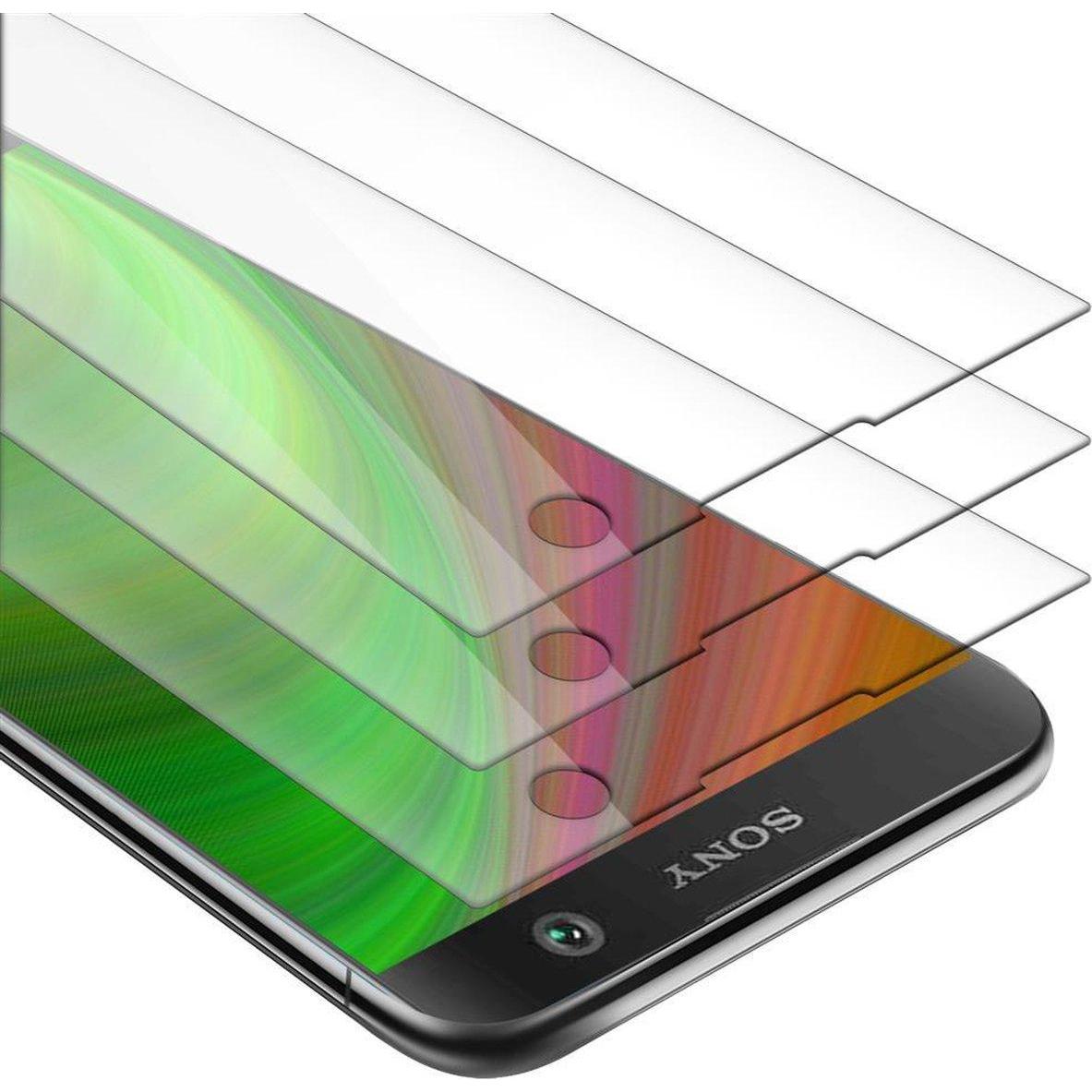 Cadorabo Displayschutzglas (3 Stück, Sony Xperia XA2 Ultra), Smartphone Schutzfolie, Transparent