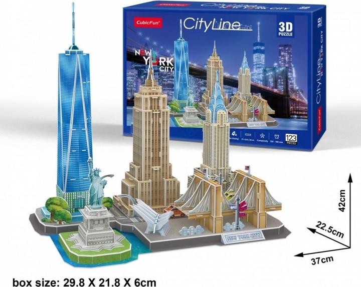 Actual product image Cubicfun CUBIC FUN CITY LINE 306-20255 3D PUZZLE - NEW YORK (123 pieces)
