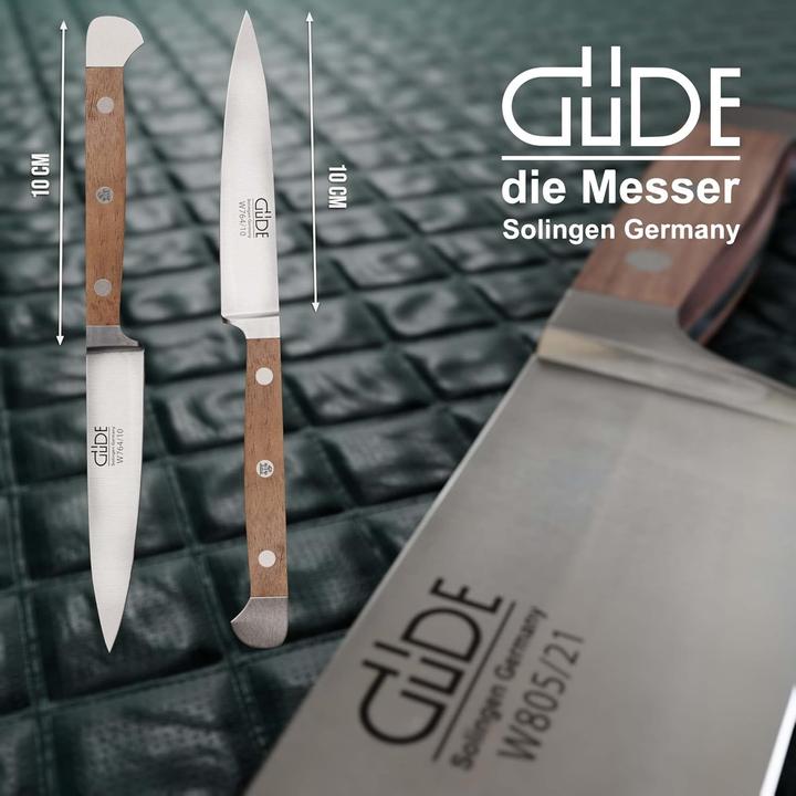 Produktbild Güde Spickmesser, geschmiedet, Doppelkropf,: Griff Walnussholz (10 cm)
